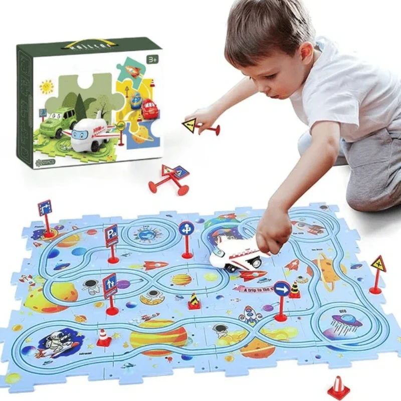 Детский Развивающий пазл-трек, – обзор и цена Board Game Race Track